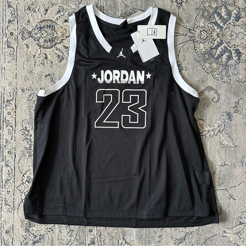 Jordan Black and White Mesh Jersey